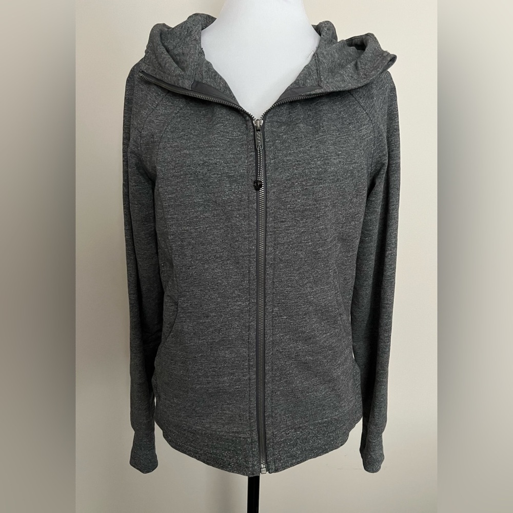 Lululemon Scuba Hoodie Classic Fit Hip Length Heathered Core Medium Grey